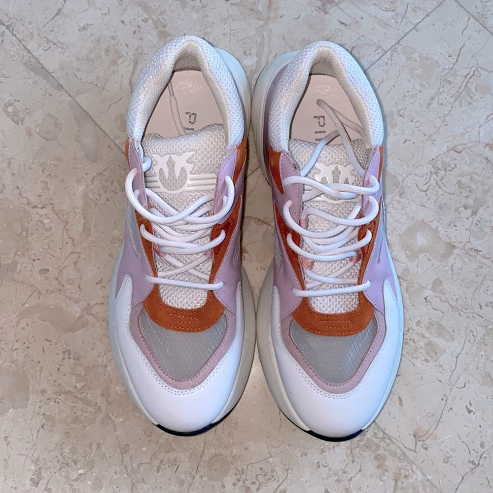 PINKO Worn Once White Original Pinko Over-Sized Sneakers